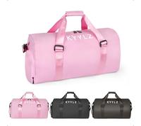 KYYLZ Sporttasche Damen, 28L Reisetasche Herren Schwimmtasche Kinder, Gym Bag mit Schuhfach und Nassfach, Trainingstasche, Weekender, Sports Bag, Wasserdicht Sporttasche für Gymshark, Fitness, Rosa