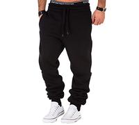 L.A.B 1928 Herren Jogginghose Trainingshose Sporthose Fitness Jogg Japan Kosmo Style Hose LAB-7004 (Schwarz, S)