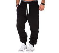L.A.B 1928 Herren Jogginghose Trainingshose Sporthose Fitness Jogg Japan Kosmo Style Hose LAB-7004 (S, Schwarz/Weiß)
