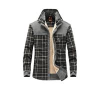 (L-blau) Stilvolle karierte Herrenjacke: Modische, bequeme und warme Business-Casual-Oberbekleidung