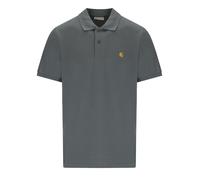 L CARHARTT WIP PIQUE S/S CHASE COZY BLUE POLOSHIRT