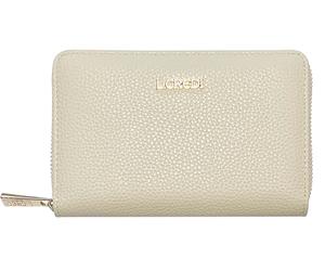 L.CREDI-Damen-Börse-Ziparound mittel RFID Perla (Creme)