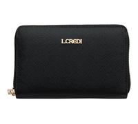 L.CREDI Geldbörse Poema Zip Around Wallet Black schwarz