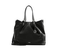 L.CREDI Handtasche Ebony mit Label-Applikationen
