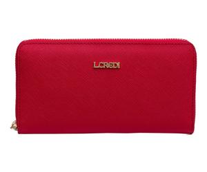 L.CREDI Poema Zip Around Wallet Red