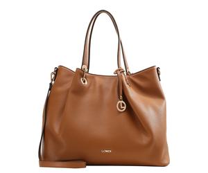 L.CREDI Schultertasche 40 cm cognac Damen