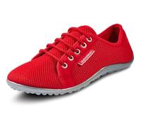 L E G U A N O - AKTIV - extra atmungsaktiver Herren und Damen Allround Barfußschuh/Sneaker aus leichtem Mesh Material (Rot, EU Schuhgrößensystem, Erwachsene, Numerisch, M, 47)