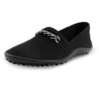 L E G U A N O - Lady - minimalistischer Damen Ballerina Barfußschuh/Hausschuh/Slipper mit charmanten Accessoires (Schwarz Famous, EU Schuhgrößensystem, Erwachsene, Numerisch, M, 41)