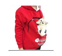(L,Light Gray)Sweatshirt Cat Lovers Hoodie Kangaroo Dog Pet Paw Pullovers Cuddle Pouch Sweatshirt Pocket Animal Ear Hooded High Quality Tw