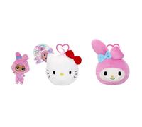 L.O.L. Surprise! Loves Hello Kitty Reversible Plush Surprise - Plüschfiguren von Sanrio mit Passendem LOL Tot, 5 Überraschungen UNT Schlüsselanhänger zum Mitnehmen, ab 4 Jahren