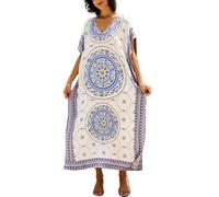 L-Peach Damen Sommer Kaftan Maxi Langes Strandkleid Pareos Strandhemd Bademode Bikini Cover Ups