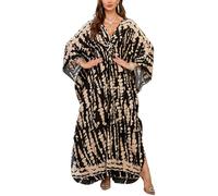 L-Peach Damen Sommer Kaftan Maxi Langes Strandkleid Pareos Strandhemd Bademode Bikini Cover Ups