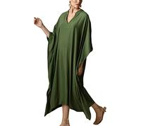L-Peach Damen Sommer Kaftan Maxi Langes Strandkleid Pareos Strandhemd Bademode Bikini Cover Ups