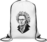 L Sketch Art Gym Sack Casual Drawstring Bag White, weiß, Einheitsgröße