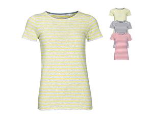 L01399 SOL´S Damen Rundhals T-Shirt Miles Gestreift White M