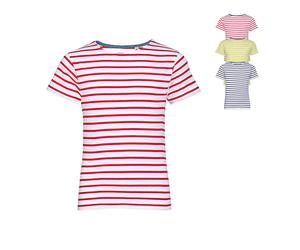 L01400 SOL´S Kinder Rundhals T-Shirt Miles Gestreift White 12 Jahre