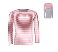L01402 SOL´S Herren Langarm T-Shirt Marine Gestreift
