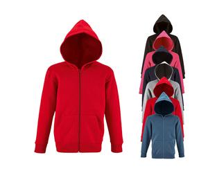 L02092 SOL´S Kinder Kapuzenjacke Stone Grey Melange 6 Jahre (106/116)