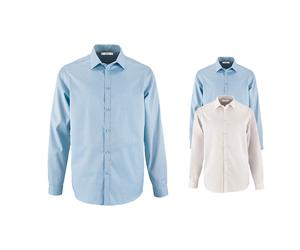 L02102 SOL´S Herren Hemd Brody mit Fischgrätenmuster White 4XL