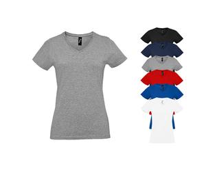 L02941 SOL´S IMPERAL Damen V-Ausschnitt T-Shirt White M