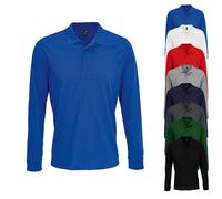 L03983 SOLS Unisex Polo Poloshirtshirt langarm Polycotton Royal Blue M
