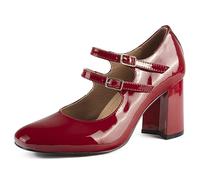 L37 - Damen Pumps Feel This Way, Schuhe Damen mit Absatz, High Heels, Lackleder, Handgefertigte Schuhe, Bequem und Elegant, Einzigartiger Stil - Rot