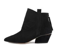 L37 - Damen Schuhe, Stiefeletten, Wildleder, Handgefertigte Schuhe, Einzigartiger Stil, Bequem und Elegant, FEEL MY NEEDS - Schwarz