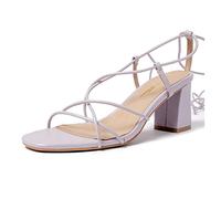 L37 HANDMADE SHOES Heeled Sandals NIGHT FEVER, Lilac, 40
