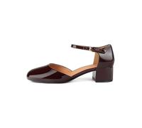 l37 Leder-Spangenpumps in Bordeaux - Größe 38 | Pumps
