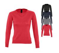 L411 SOL´S Damen Sweatshirt Pullover GalaxyV Ausschnitt Medium Grey (Solid) M