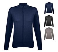 L414 SOL´S Strickjacke mit Reißverschluss Gordon Damen Black XL