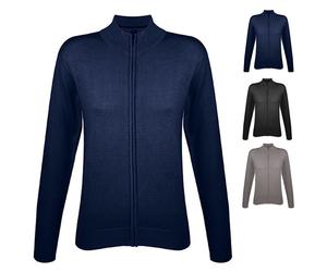 L414 SOL´S Strickjacke mit Reißverschluss Gordon Damen Black XL
