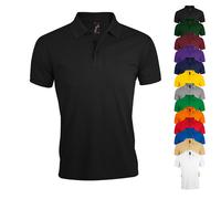 L527 SOL´S Herren Polo Shirt Prime Black M
