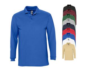 L549 SOL´S Langarm Polo Winter II Charcoal Melange XL