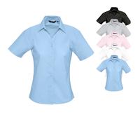 L610 SOL´S Damen Oxford-Kurzarmbluse Elite Sky Blue 3XL