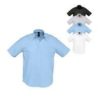 L612 SOL´S Herren Oxford-Kurzarmhemd Brisbane White S