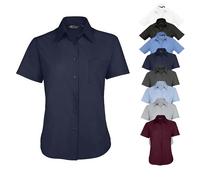 L620 SOL´S Popeline-Kurzarmbluse Bluse Escape Middle Blue XL