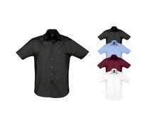 L632 SOL´S Herren Stretch-Kurzarmhemd Broadway Dark Blue 4XL