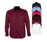 L633 SOL´S Herren Stretch-Langarmhemd Brighton Black M