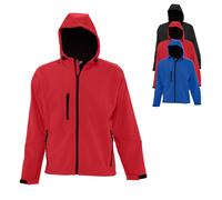 L848 SOL´S Softshell Kapuzenacke Replay Pepper Red XXL