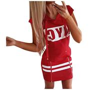 L9WEI Damen Slim Kleider Armellos Sommerkleid Sexy V-Ausschnitt Kleid mit Tasche Elegant Kurz Rock Minikleider Frauen Cocktailkleider Businesskleider