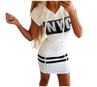 L9WEI Damen Slim Kleider Armellos Sommerkleid Sexy V-Ausschnitt Kleid mit Tasche Elegant Kurz Rock Minikleider Frauen Cocktailkleider Businesskleider