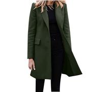 L9WEI Lang Damen Elegant Offener Anzugjacke Mode Cardigan Oversize Frauen Winter Temperament Mode Strickjacke Stretch Basic Knöpfen ÜBergangsjacke