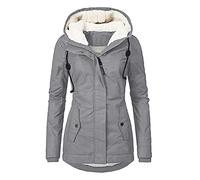 L9WEI Slim Winterparka Damen Gefüttert Wintermantel Warm Winter Jacke mit Kapuze Dicker Parka Outdoor Jacke Frauen Winter Leichte Outdoorjacke