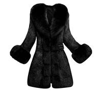 L9WEI Strickjacke Damen Softshelljacke Winddicht Winterjacke Fahrradjacke Softshellmantel Jacke Winter Lang Wollmantel