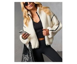 LA Angels Teddyjacke in Creme - Größe M | Damenjacken