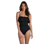 La Blanca Damen Einteiler Badeanzug Rüschen Bandeau Island Goddess Badeanzug, Schwarz, 42