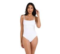 La Blanca Damen Island Goddess Rouched Body Lingerie Mio One Piece Swimsuit Einteiliger Badeanzug, weiß, 42