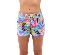 La Blanca Kurzer Damen-Badeanzug für den Strand, Mehrfarbig/Tropi-Flage, S