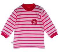 La Bortini Baby Kinder Langarmshirt Pink Gestreift Sweater mit Anker Applikation Weich Baumwolle Mädchen Oberteil Bequem (DE/NL/SE/PL, Numerisch, 56, 62)